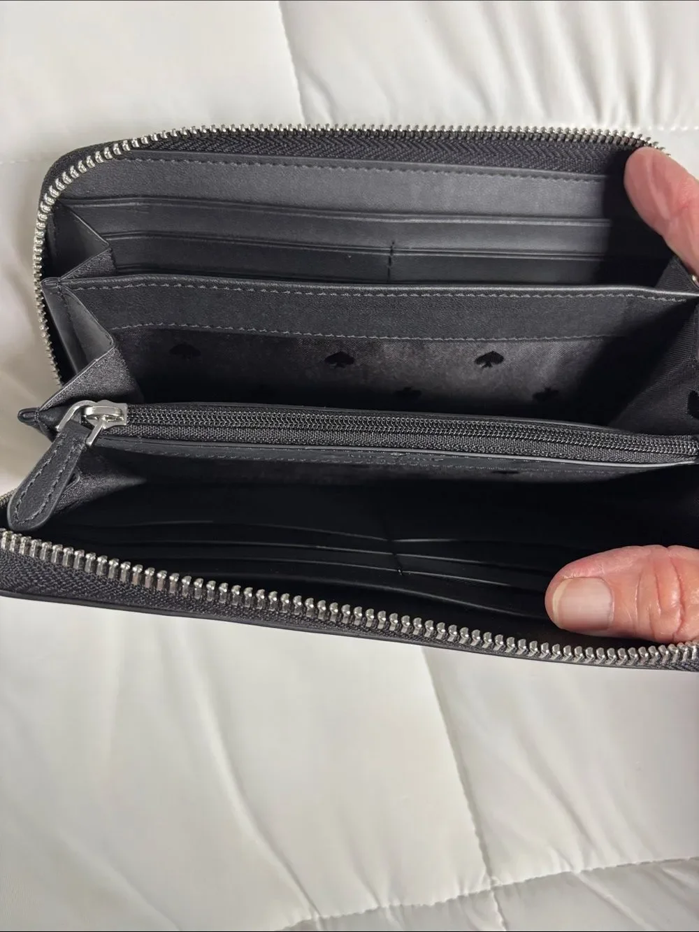Kate Spade Staci Colorblock Large Continental Wallet in Nimbus Grey